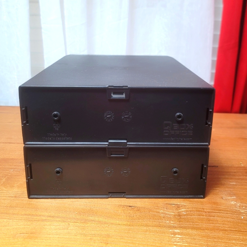 Set of 2 Stackable Drawers Office Paper Storage by QBox - Picture 4 of 9